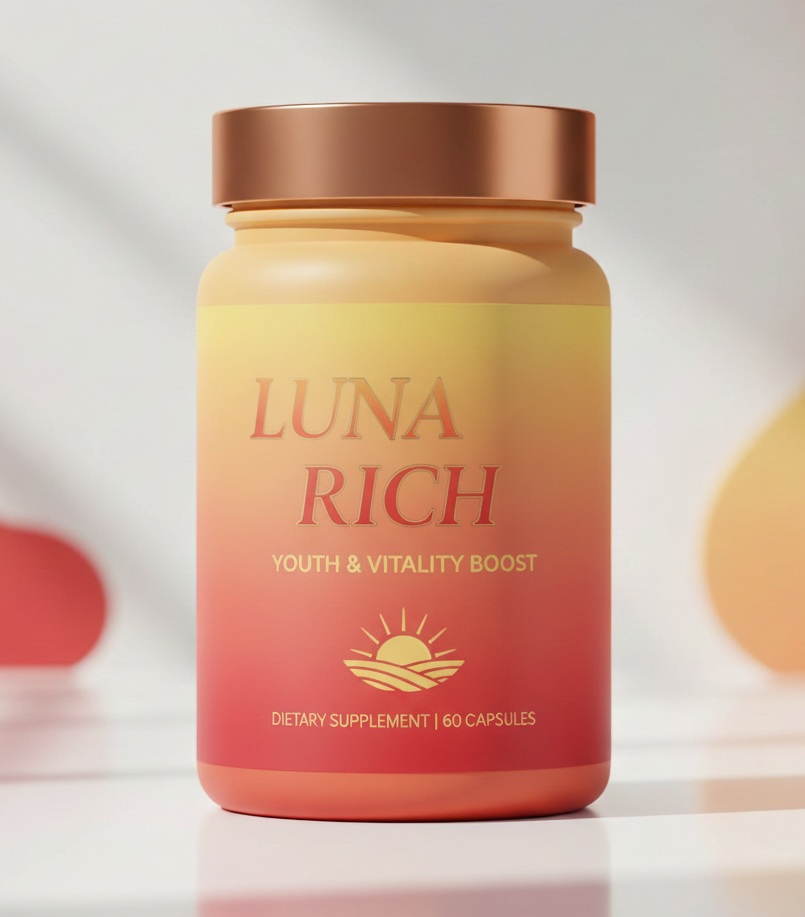 Luna Rich supplement bottle